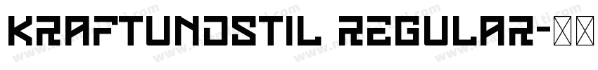 KraftUndStil Regular字体转换
